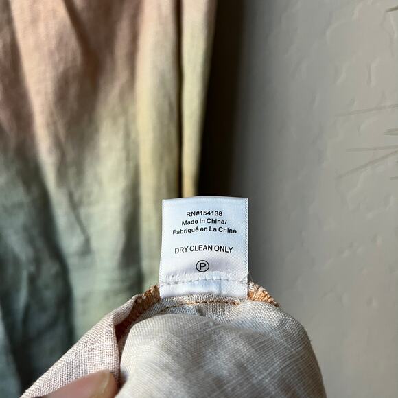 Staud Dress Laura Pastel Clouds Tie Dye Beaded Linen Beach Maxi Dress Size M - Picture 11 of 11